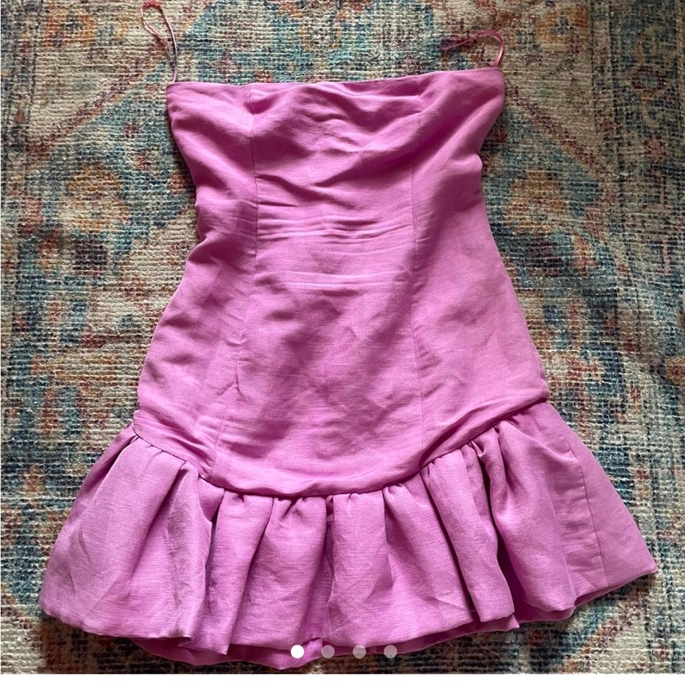 boskemper pink ruffle dress